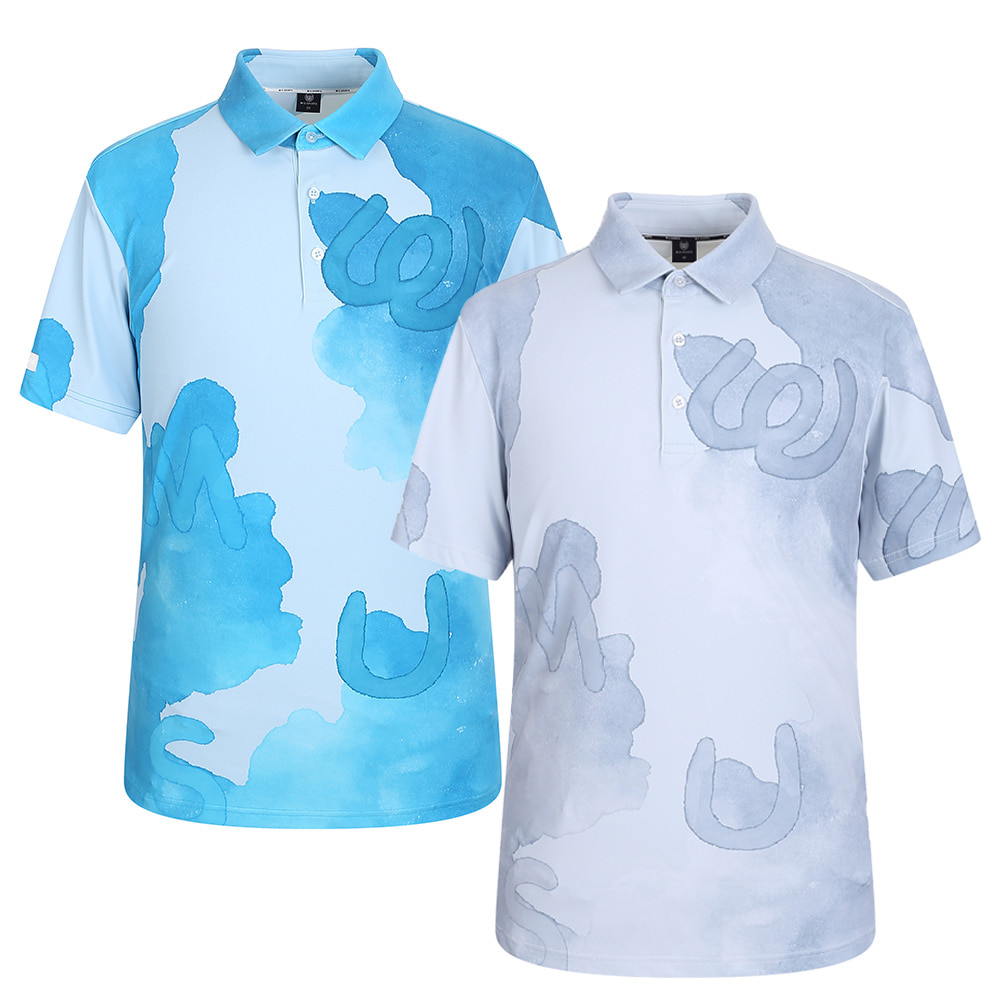 남성 수채화 패턴 카라 티셔츠 MU23322TS55